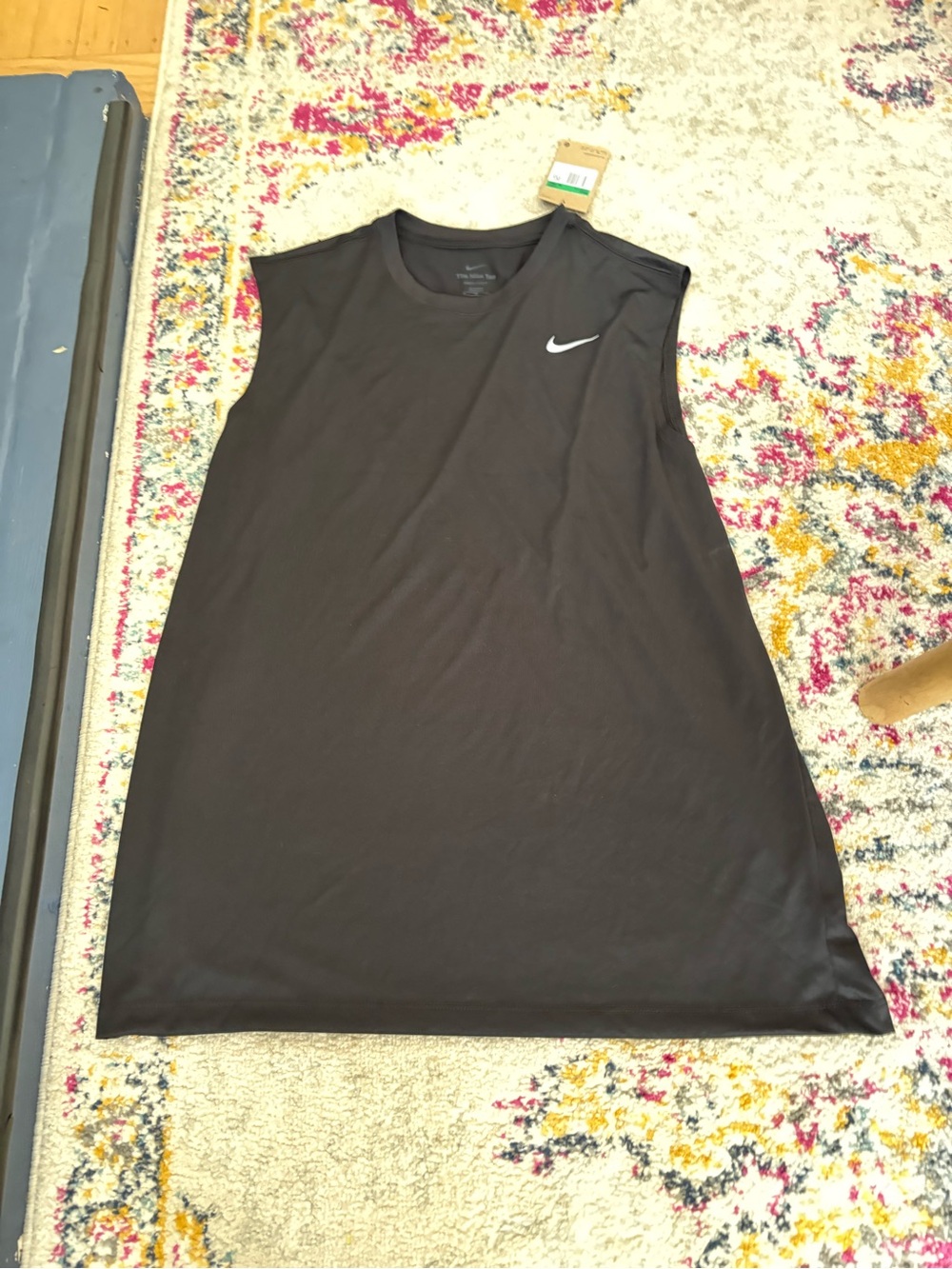 Nike Mens Black Sleeveless Dri-FIT Athletic Tank
